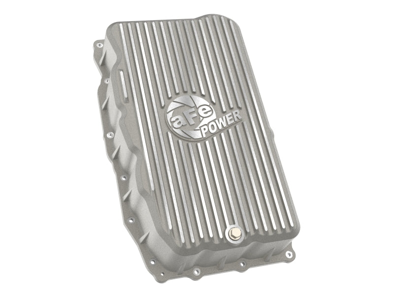 aFe 20-26 GM Trucks L6 3.0L Transmission Pan - Raw / Machined Fins - 46-71420A
