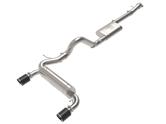 aFe 2021+ Ford Bronco L4-2.3L (t) / V6-2.7L (tt) Vulcan 3in. to 2.5in. SS Cat-Back - Carbon - 49-33138-C
