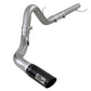 aFe Large Bore-HD 4in 409 SS DPF-Back Exh 18-19 Ford F-150 V6-3.0L (td) w/ Black Tip - 49-43106-B