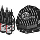 aFe Power Rear Diff Cover Black w/Machined Fins 17-19 Ford 6.7L (td) Dana M300-14 (Dually) w/ Oil - 46-70382-WL
