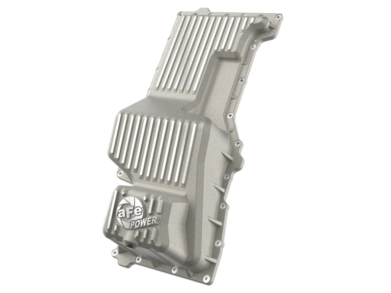 aFe 20-25 GM Trucks Engine Oil Pan - Raw w/ Machined Fins - 46-71440A