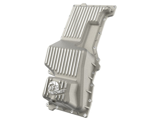 aFe 20-25 GM Trucks Engine Oil Pan - Raw w/ Machined Fins - 46-71440A