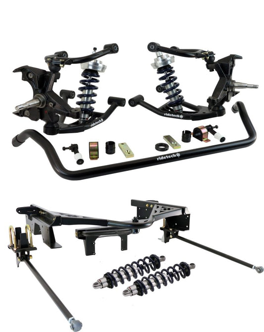 Ridetech 88-98 Chevy C1500 2WD CoilOver Suspension System 14 Bolt Rear Wishbone w/ HD Drop Spindles - 11370203