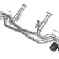 aFe MACH Force-Xp 3in to 2-1/2in 304SS Cat-Back (No Muff.) 2020 Chevy Corvette 6.2L - Carbon Tip - 49-34127NM-C