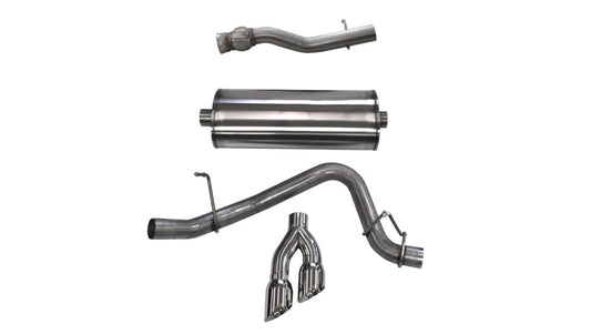 Corsa 2015-2020 GMC Yukon Denali XL 6.2L V8 3in Cat-Back Single Side Exit Twin 4in Polished Tips - 14749