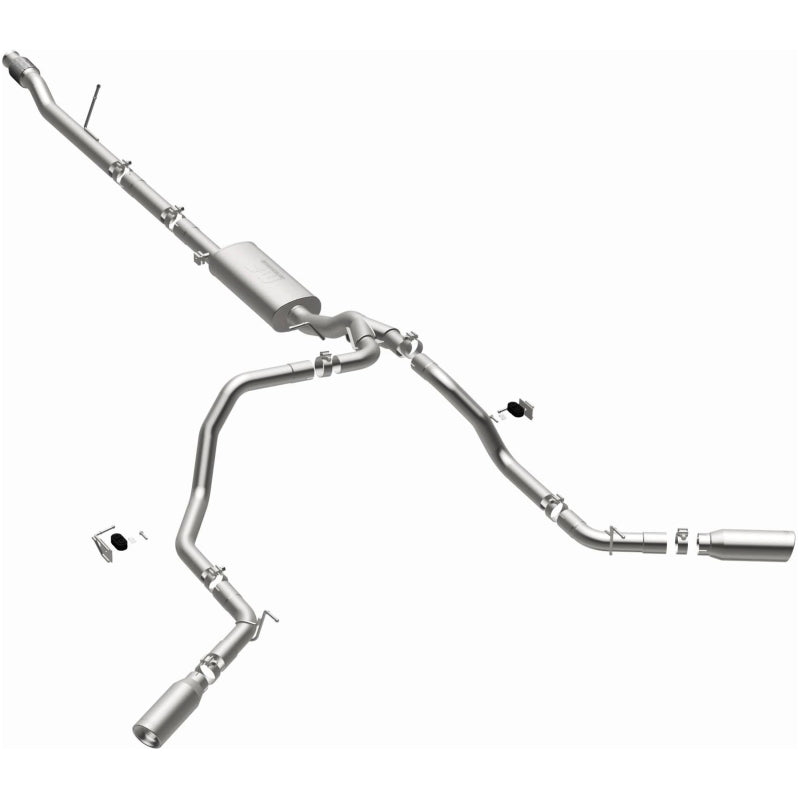 MagnaFlow 2019 Chevy Silverado 1500 V8 5.3L Street Series Dual Split Exit Exhaust w/ Polished Tips - 19473
