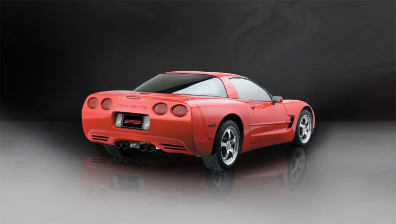 Corsa 1997-2004 Chevrolet Corvette C5 Z06 5.7L V8 Xtreme Axle-Back Exhaust w/ Black Tips - 14132BLK