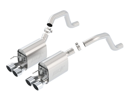Borla 06-13 Chevy Corvette C6 ZO6/ZR1 Manual Trans S-Type II Rear Section Exht Dual Rd Rolled Tips - 11917