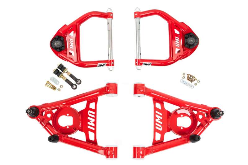 UMI Performance 64-72 GM A-Body Tubular Upper & Lower Front A-Arm Kit- Delrin Bushings - 403233-R