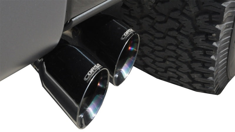 Corsa 2011-2014 Ford F-150 EcoBoost 3.5L V6 Black Sport Cat-Back Exhaust - 14392BLK