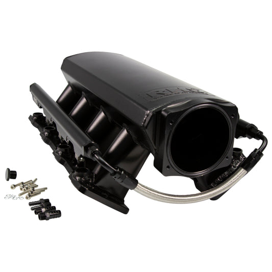Fast Intake Manifold, Rhs Sheet Met Al, Ls Cathedral Port, Black W/ Fuel Rail Kit - 10902