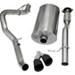 Corsa 2009-2013 Chevrolet Suburban 1500 5.3L V8 Black Sport Cat-Back Exhaust - 14914BLK