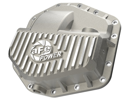 aFe POWER Street Series Front Diff Cover Raw w/ Machined Fins Ford F-250/350 23-26(Dana M235) - 46-71480A