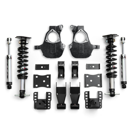 QA1 14-18 Chevrolet Silverado 4WD Lowering Kit w/ Spindles Single Adjustable 4in-6in - LK21-GMT04