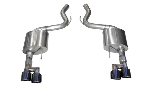 Corsa 18-23 Ford Mustang 5.0L V8 3in Sport Axle-Back Dual Rear Exit w/ 4in Black PVD Pro-Series Tips - 21039BLK