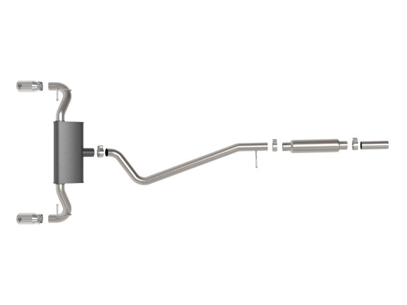 aFe Ford Bronco Sport 21-22 L3-1.5L (t)/L4-2.0L (t) Vulcan Cat-Back Exhaust System-Polished Tips - 49-33142-P