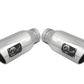 aFe Large Bore-HD 4in 409 Stainless Steel DPF-Back Exhaust w/Polished Tips 15-16 Ford Diesel Truck - 49-43122-P