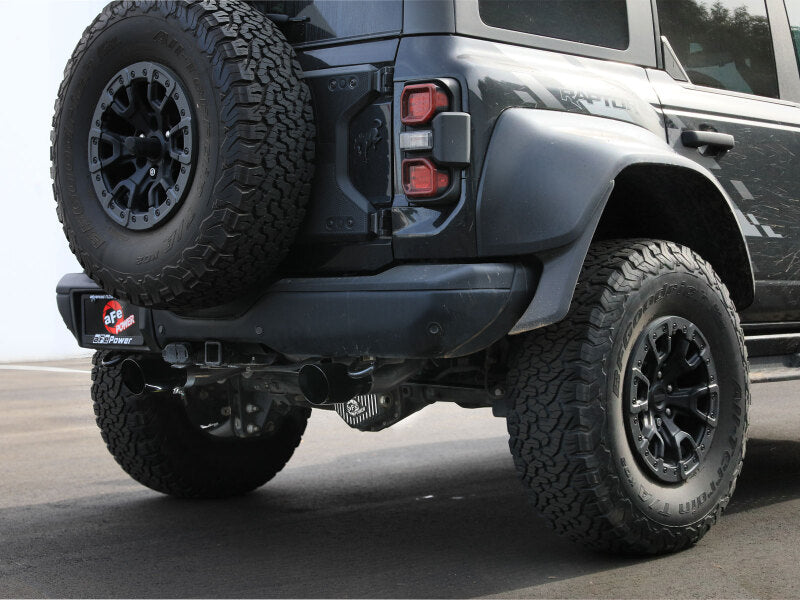aFe 22-26 Ford Bronco V6 3.0L (tt) Vulcan Series 3in 304SS Cat-Back Exhaust System w/ Black Tips - 49-33154-B