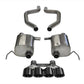 Corsa 2017-2019 Chevy Corvette Z06 3in Axle Back Exhaust Black Quad 4.5in Tip (Xtreme) - 14766BLK