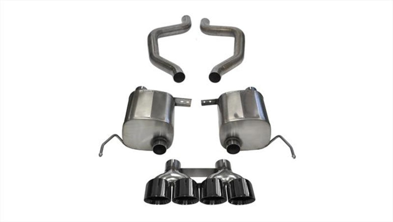 Corsa 2017-2019 Chevy Corvette Z06 3in Axle Back Exhaust Black Quad 4.5in Tip (Xtreme) - 14766BLK