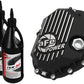 AFE Power 11-18 GM 2500-3500 AAM 9.25 Axle Front Diff Cover Black Machined w/ 2 Qts 75w90 Oil - 46-71051B