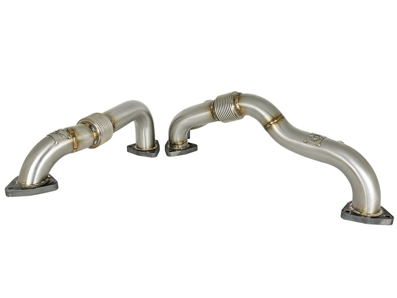 aFe Twisted Steel Header Up-Pipe 08-10 Ford Diesel Trucks V8-6.4L (td) - 48-33016