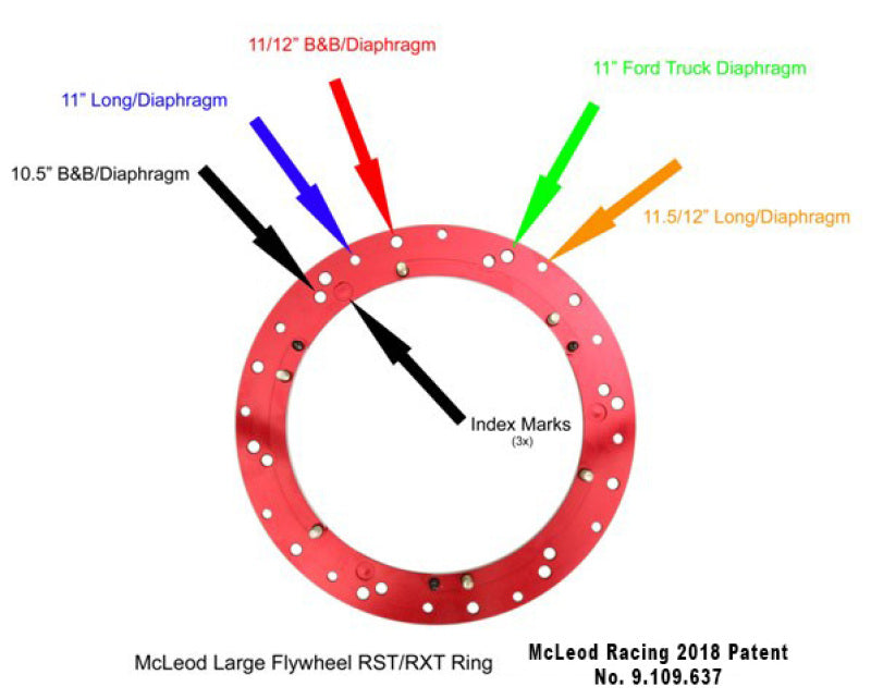McLeod Racing RST HD Twin - For Large Diameter Flywheel - Red Ring - 1-1/8 x 26 Spline - 6911-07MD