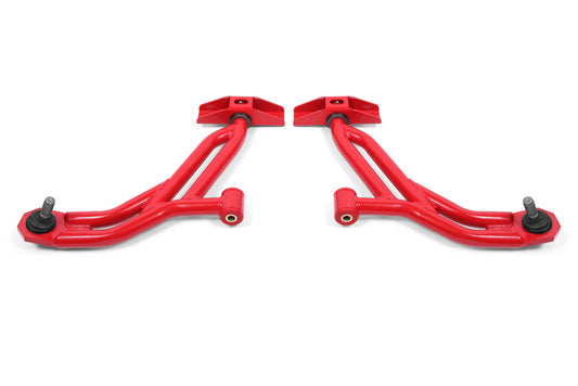 BMR Suspension 05-14 Ford Mustang Lower A-Arms - Red - Non-Adjustable - AA750R