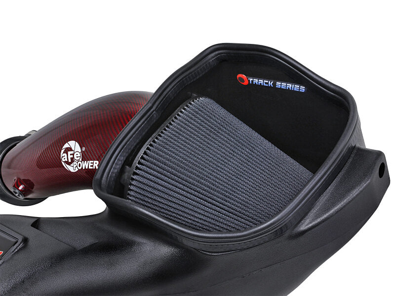 aFe 23-24 Ford F150 Raptor R Supercharged Red Carbon Track Series Air Intake w/ P5R Filter (MOQ 24) - 57-10030KR
