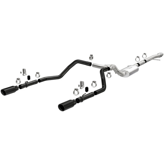 MagnaFlow 2019 Chevy Silverado 1500 V8 5.3L/V6 4.3L Street Series Dual Exit Exhaust w/ Black Tips - 19472