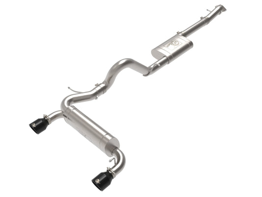 aFe Vulcan 3in 304 SS Cat-Back Exhaust 2021 Ford Bronco L4-2.3L (t)/V6-2.7L (tt) w/ Black Tips - 49-33138-B