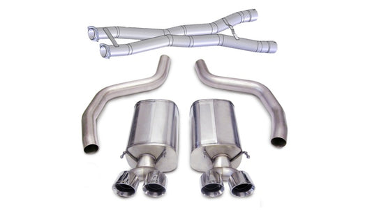 Corsa 2012-2013 Chevrolet Corvette C6 ZR1 Sport Cat-Back Dual Rear Exit w/ Twin 4.0in Pol Tips - 14164CB3