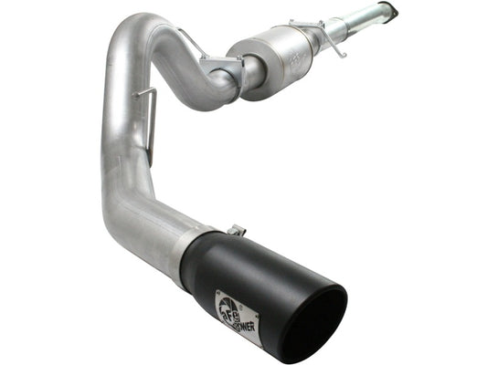 aFe Atlas Exhaust 4in Aluminized Cat-Back w/ 304 SS Black Tip 11-13 Ford F-150 EcoBoost V6 3.5L (tt) - 49-03041-B