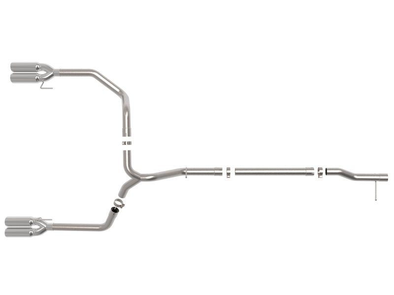 aFe GM Trucks 23-24 L6-3.0L (td) LZ0 Vulcan Series 3in 304 SS DPF-Back Exhaust System w/Polished Tip - 49-34146-P