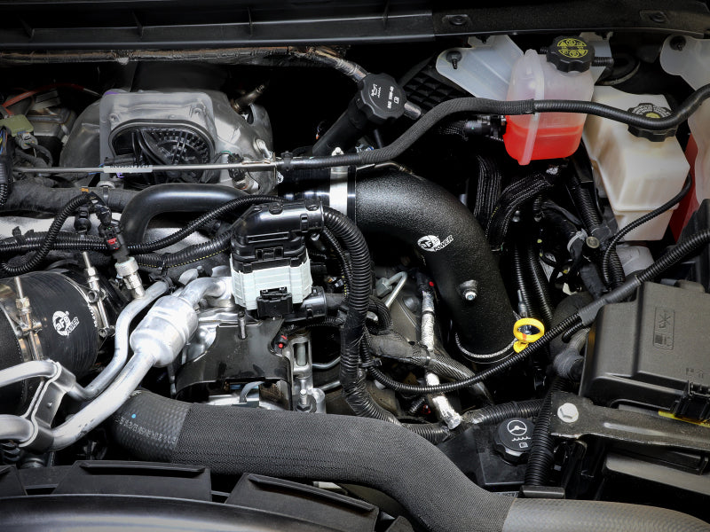 aFe BladeRunner Black 3in Aluminum Charge Pipe Kit 20-21 GM Diesel Trucks V8-6.6L (td) L5P - 46-20444-B
