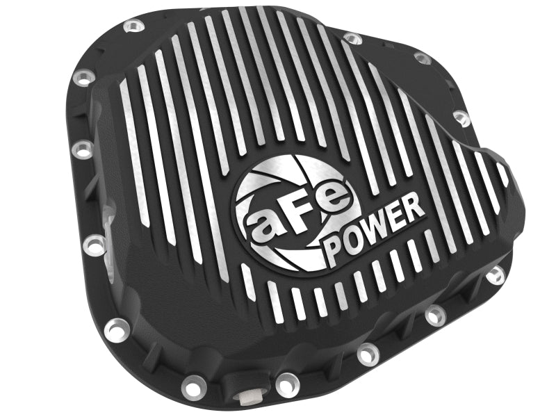 aFe POWER Pro Series Rear Diff Cover Black w/ Machined Fins Ford F-250/350 23-26 (Sterling 11.6) - 46-71490B