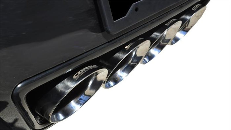 Corsa 17-19 Chevy Corvette Z06 (Grand Sport Only) 3in Axle Back Xtreme Exhaust Pol Quad 4.5in Tip - 14766
