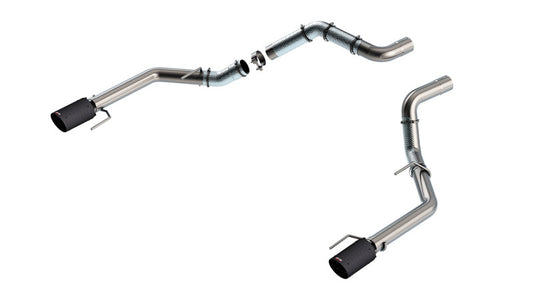 Borla 21-23 Ford Raptor 3in Tail Pipe Kit 4.5in Tip - Carbon Fiber Black Anodized - 60727CFBA