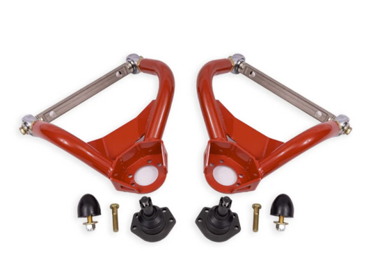 BMR 64-72 GM A-Body Adjustable Upper A-Arms Standard Ball Joint - Red - AAU403R