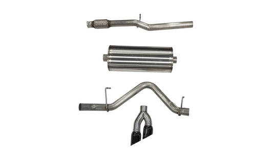 Corsa 19-24 Chevy Silverado 1500 5.3L Crew Cab Short Bed Sport Cat-Back Dual Rear Exit w/ Black Tips - 21030BLK