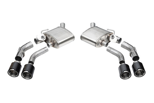 Corsa 2016-2024 Chevrolet Camaro SS / ZL1 Valved Axle-Back Exhaust w/ Carbon Fiber Quad Tips - 21789CF