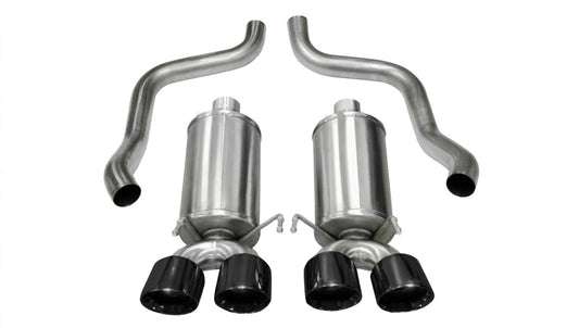 Corsa 2005-2007 Chevrolet Corvette C6 6.0L V8 Black Xtreme Axle-Back Exhaust - 14469BLK