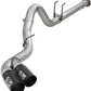 aFe Power 15-16 Ford F250/F350 6.7L Diesel Rebel XD 4in 409 SS DPF-Back Exhaust System - Black Tips - 49-43121-B