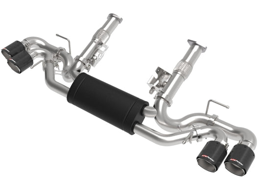 aFe MACH Force-Xp 3in to 2-1/2in 304SS Cat-Back (No NPP) 2020 Chevy Corvette (C8) 6.2L - Carbon Tip - 49-34127-C