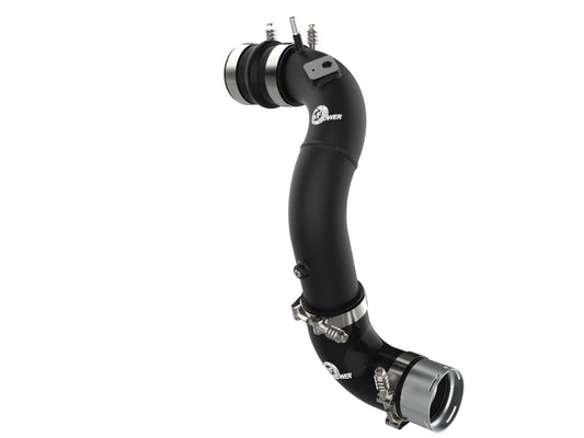aFe Power 21-22 Ford Bronco L4-2.3L (t) BladeRunner 3in Aluminum Cold Charge Pipe Black - 46-20579-B