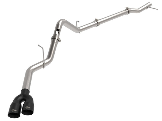 aFe Rebel XD Series 3 IN 304SS DPF-Back 23-24 GM Trucks L6-3.0L (td) LZ0- Dual Black Tip - 49-34145-B