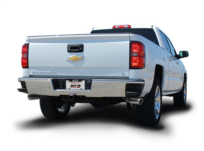 Borla 14 Silv/Sierra C/B Exhaust ATAK 1500 5.3L V8 AT/MT 2&4WD Ext Cab Split Side Exit - 140546