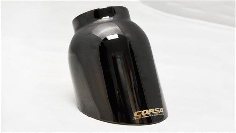 Corsa 2015-20 Ford F-150 3.5L Ecoboost (Super Crew Cab) Black Sport Single Side Dual 4in Tips CB Exh - 14836BLK