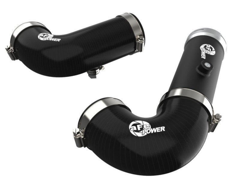 aFe BladeRunner Intercooler Hot & Cold Side Tubes Combo 20-21 GM Trucks 3.0L (td) - Black - 46-20454-B