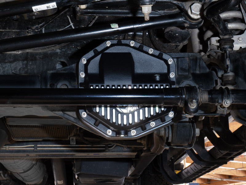 aFe POWER Pro Series Front Diff Cover Black w/ Machined Fins Ford F-250/350 23-26 (Dana M235) - 46-71480B